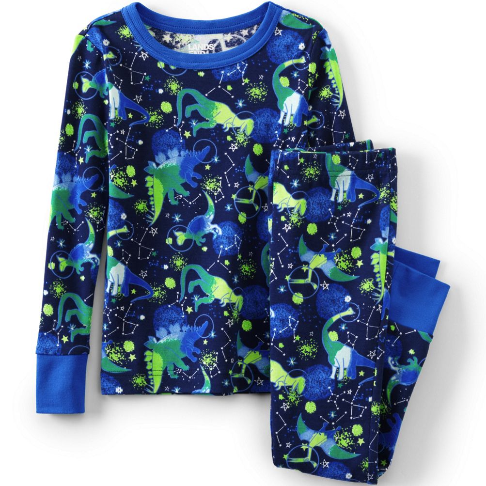 Kids Long Sleeve Top and Bottom Snug Fit Pajama Set