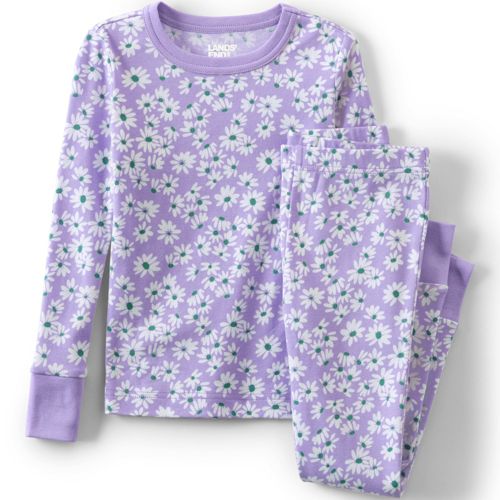 Kids Long Sleeve Top and Bottom Snug Fit Pajama Set