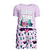 Girls Short Sleeve Tee and Soft Plush Fleece Shorts Pajama Set, Front