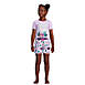 Girls Short Sleeve Tee and Soft Plush Fleece Shorts Pajama Set, Front