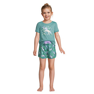 Kurzes Pyjama-Set mit Grafik für große Mädchen image number 3