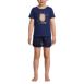 Girls Short Sleeve Tee and Shorts Pajama Set, Front
