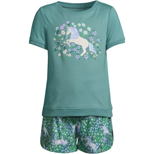 Kurzes Pyjama-Set mit Grafik für  Mädchen