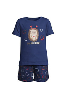 Girls' Graphic Pyjama Shorts Set