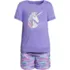 Girls Short Sleeve Tee and Shorts Pajama Set, Front