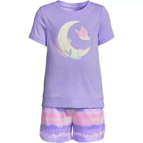 Girls Short Sleeve Tee and Shorts Pajama Set - primary