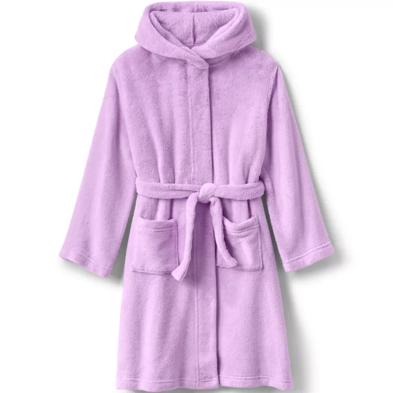 Kids Fleece Hooded Robe, Front