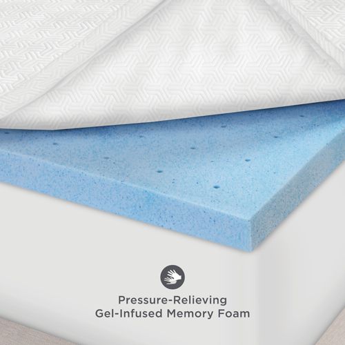 Sensorpedic 2 Inch Charcoal Infused Memory Foam Mattress Topper Extra Long Twin Mattress Pads Toppers Bedding By Size Featured Shops