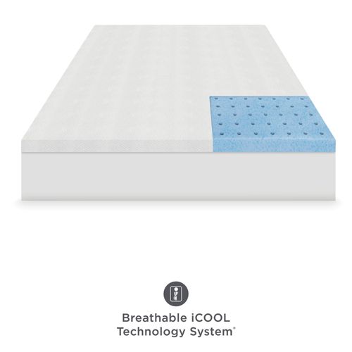 Sensorpedic 2 Inch Charcoal Infused Memory Foam Mattress Topper Extra Long Twin Mattress Pads Toppers Bedding By Size Featured Shops