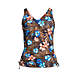Women's Chlorine Resistant Adjustable V-neck Underwire Tankini Swimsuit Top Adjustable Straps, Front