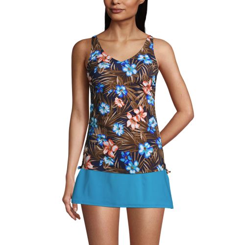 Women's Chlorine Resistant Adjustable Underwire Tankini Swimsuit Top - image 4