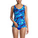 Women's Chlorine Resistant Adjustable V-neck Underwire Tankini Swimsuit Top Adjustable Straps, alternative image