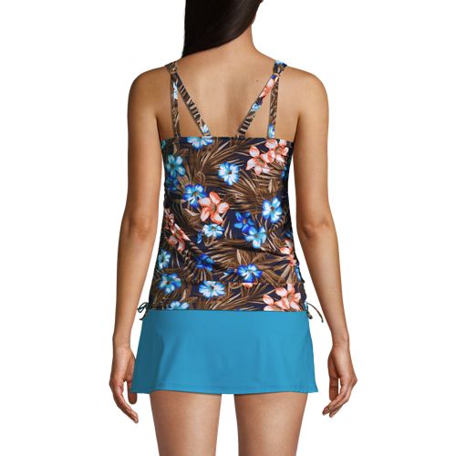 Women's Chlorine Resistant Adjustable Underwire Tankini Swimsuit Top - image 2