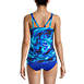 Women's Chlorine Resistant Adjustable V-neck Underwire Tankini Swimsuit Top Adjustable Straps, Back