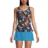 Women's Chlorine Resistant Adjustable Underwire Tankini Swimsuit Top, Front