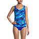 Women's Chlorine Resistant Adjustable V-neck Underwire Tankini Swimsuit Top Adjustable Straps, Front