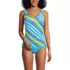 Women's Chlorine Resistant Adjustable Underwire Tankini Swimsuit Top, Front