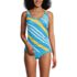 Women's Chlorine Resistant Adjustable Underwire Tankini Swimsuit Top, Front