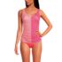 Women's Chlorine Resistant Adjustable Underwire Tankini Swimsuit Top, Front