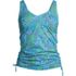 Women's Plus Size Chlorine Resistant Adjustable Underwire Tankini Swimsuit Top, Front
