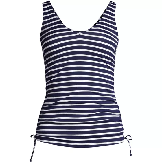 Women's Chlorine Resistant Adjustable Underwire Tankini Swimsuit Top - primary