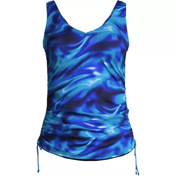 Women's Long Chlorine Resistant Adjustable Underwire Tankini Swimsuit Top  - primary