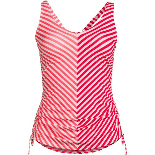 Women's DDD-Cup Keyhole High Neck Modest Tankini Top Swimsuit Adjustable  Straps Print