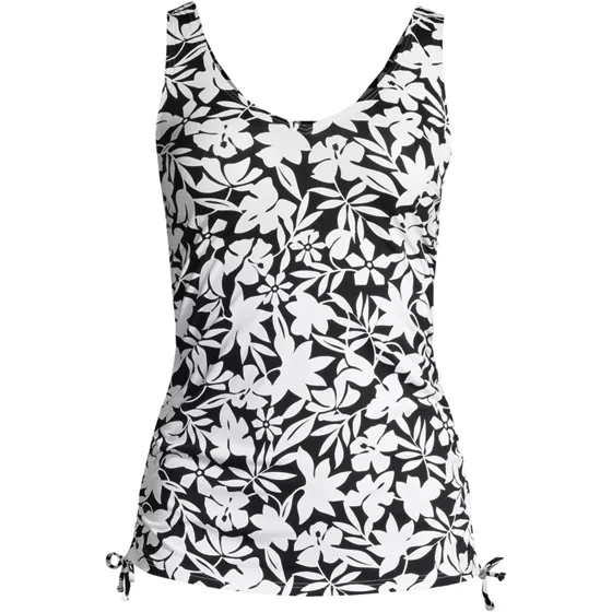 Women's Chlorine Resistant Adjustable Underwire Tankini Swimsuit Top - primary