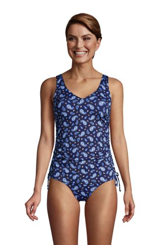 Women's Adjustable Chlorine Resistant V-neck Underwire Tankini Top - DD Cup
