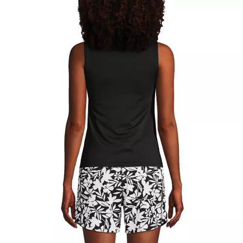 Women's High Neck UPF 50 Sun Protection Modest Tankini Swimsuit Top, Back