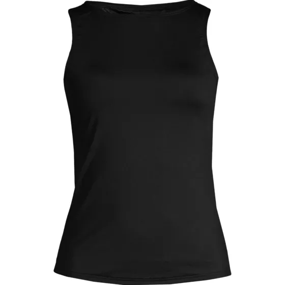 Women's Mastectomy High Neck UPF 50 Sun Protection Modest Tankini Swimsuit Top - primary