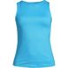Women's Chlorine Resistant High Neck UPF 50 Modest Tankini Swimsuit Top, Front