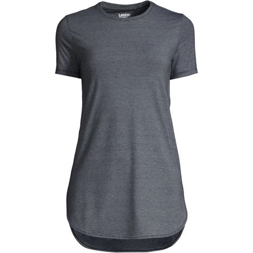 TIYOMI Plus Size Athletic Tops For Women Sport Black Summer Shirts Yoga  Tunics Crewneck Running Exercise Tee XL 14W 16W