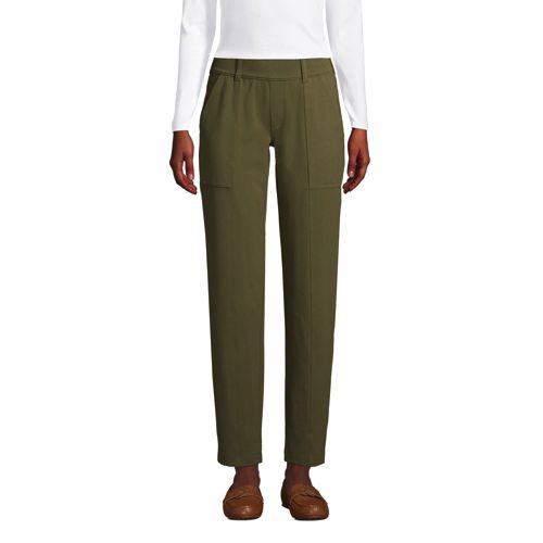 Women With Control Petite Cotton Jersey Pull On Slim Pants 