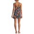 Women's Chlorine Resistant Tummy Control Surplice Wrap Swim Dress One Piece Swimsuit, Back