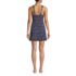 Women's Chlorine Resistant Tummy Control Surplice Wrap Swim Dress One Piece Swimsuit, Back