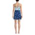 Women's Chlorine Resistant Tummy Control Surplice Wrap Swim Dress One Piece Swimsuit, Back