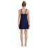 Women's Petite Chlorine Resistant Tummy Control Surplice Wrap Swim Dress One Piece Swimsuit, Back