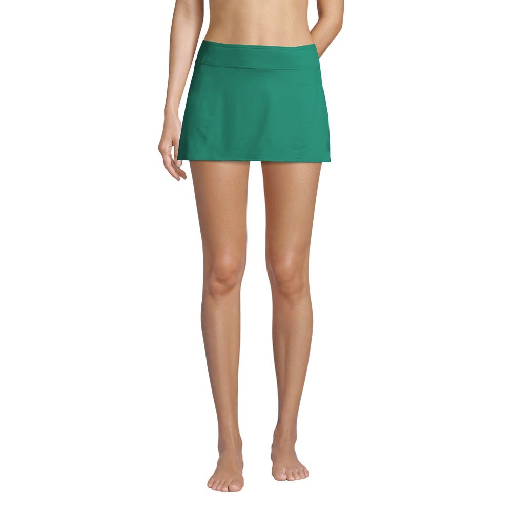 Lands end wrap on sale mini swim skirt