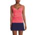 Women's V-Neck Wrap Underwire Tankini Swimsuit Top , Front
