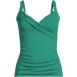 Women's V-Neck Wrap Underwire Tankini Swimsuit Top , Front