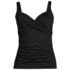 Women's V-Neck Wrap Underwire Tankini Swimsuit Top , Front