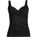 Women's Plus Size DDD-Cup Chlorine Resistant Wrap Tankini Swimsuit Top, Front