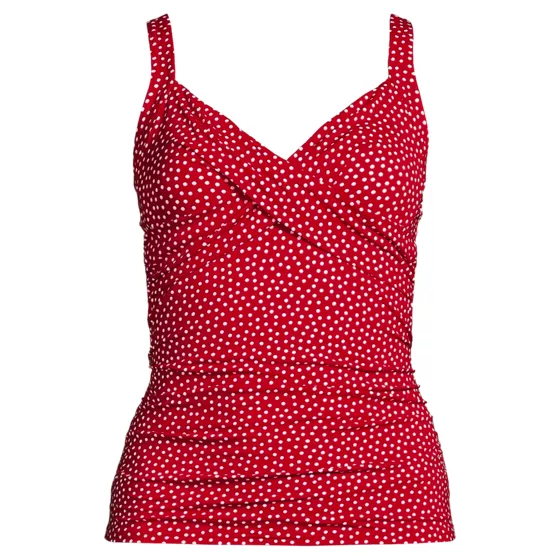 Women's Chlorine Resistant Wrap Underwire Tankini Swimsuit Top - primary