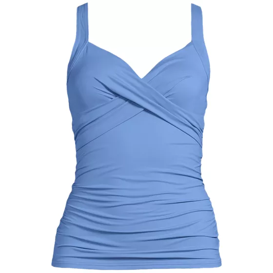 Women's Petite Sweetheart Wrap Underwire Tankini Top - primary