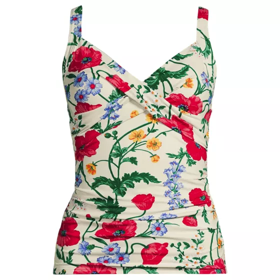 Women's Plus Size Sweetheart Wrap Underwire Tankini Top  - primary