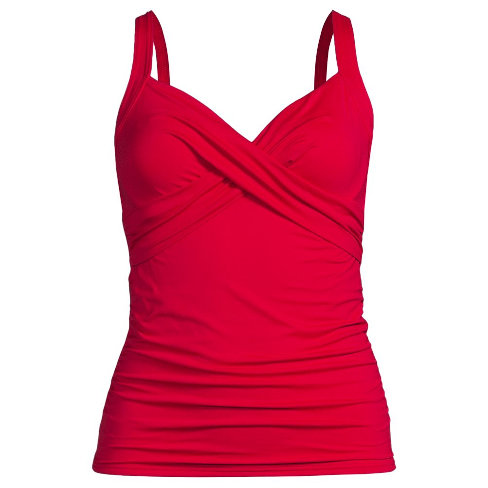 ウェア CLARK37 Women's V-Neck Wrap Underwire Tankini Swimsuit Top | Lands' End
