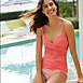 Women's Chlorine Resistant V-Neck Wrap Underwire Tankini Swimsuit Top Adjustable Straps, alternative image