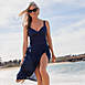 Women's Chlorine Resistant Wrap Underwire Tankini Swimsuit Top , alternative image