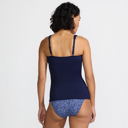 Women's V-Neck Wrap Underwire Tankini Swimsuit Top  - image 1